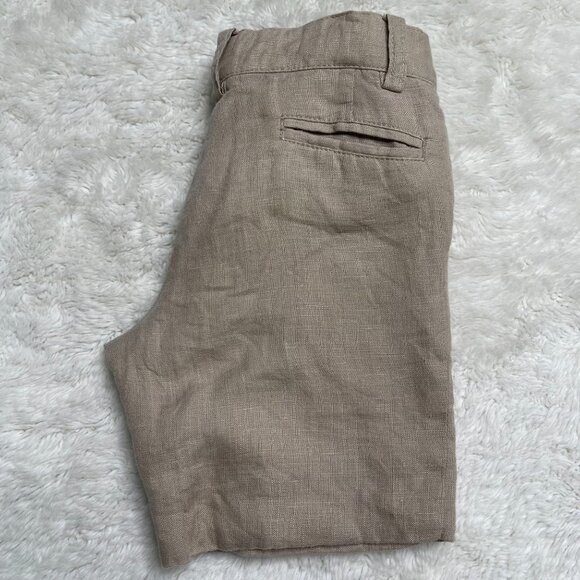 Pili Carrera Kid's Brown Tan 100% Linen Chino Shorts Size 3 - Picture 3 of 7